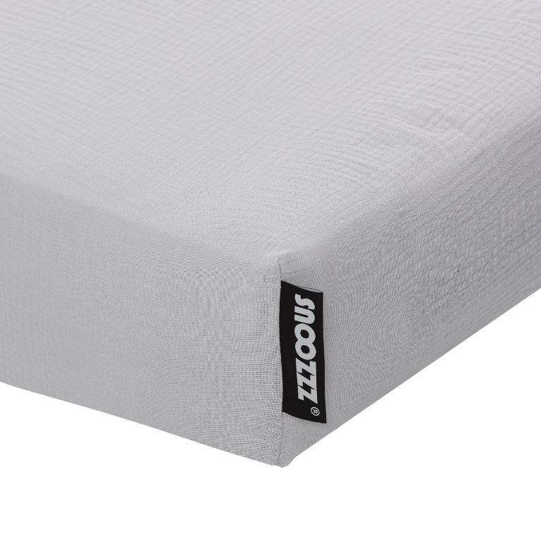 Fitted Sheet Crib Grey detail