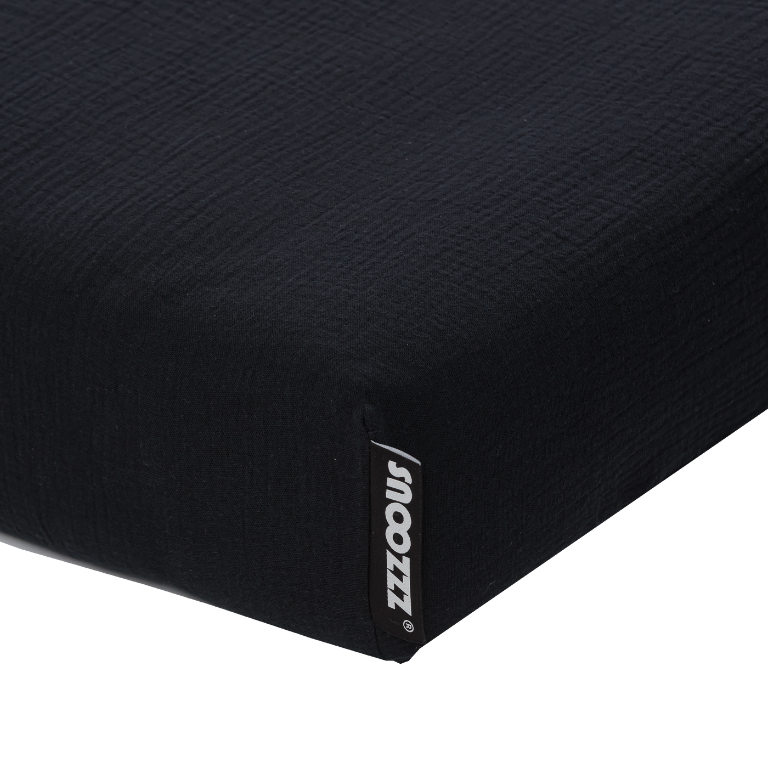 Fitted Sheet Crib Black detail